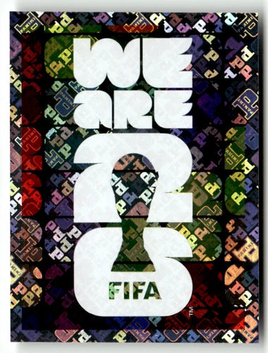 FWC 4 Official Slogan FIFA World Cup - Sticker autocollant Panini Coupe du Monde FIFA 2026 - Pièce détachée