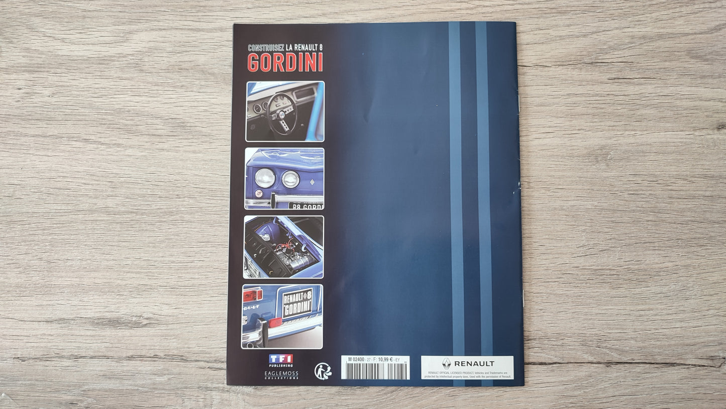 Fascicule + pièces numéro 27 Renault R8 Gordini 1/8 1/8ème Eaglemoss Collections #A67