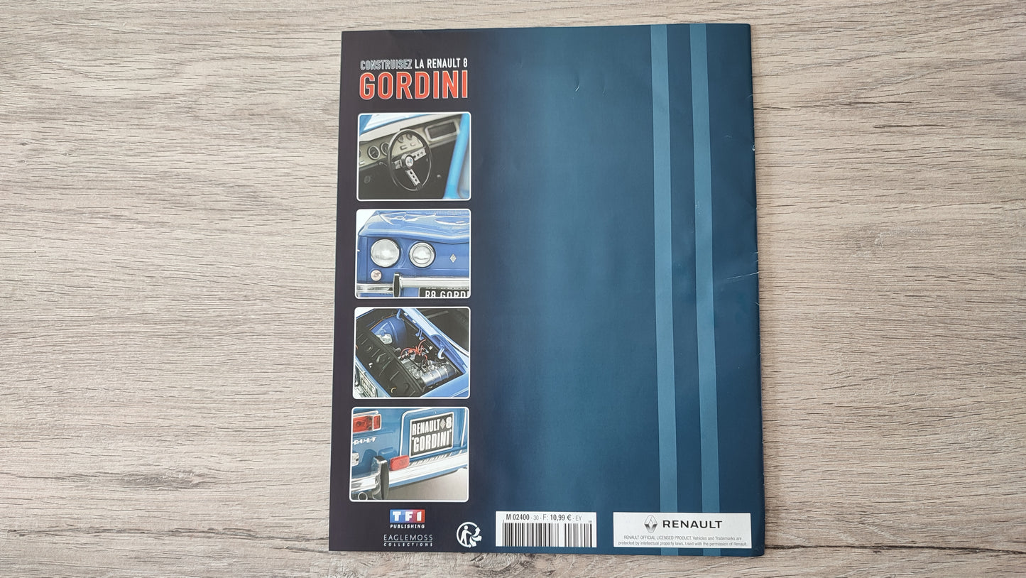 Fascicule + pièces numéro 30 Renault R8 Gordini 1/8 1/8ème Eaglemoss Collections #A67