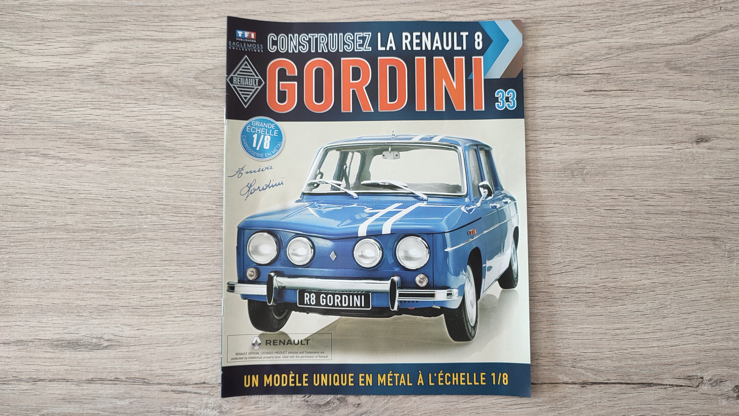 Fascicule + pièces numéro 33 Renault R8 Gordini 1/8 1/8ème Eaglemoss Collections #A67