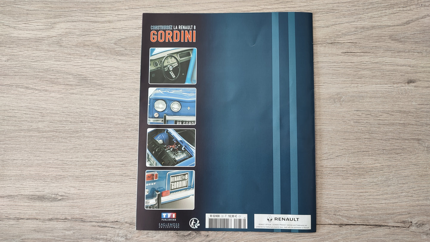 Fascicule + pièces numéro 33 Renault R8 Gordini 1/8 1/8ème Eaglemoss Collections #A67