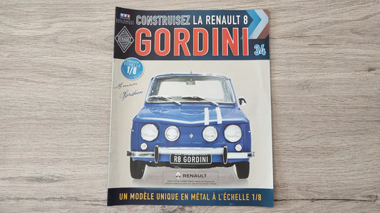 Fascicule + pièces numéro 34 Renault R8 Gordini 1/8 1/8ème Eaglemoss Collections #A67