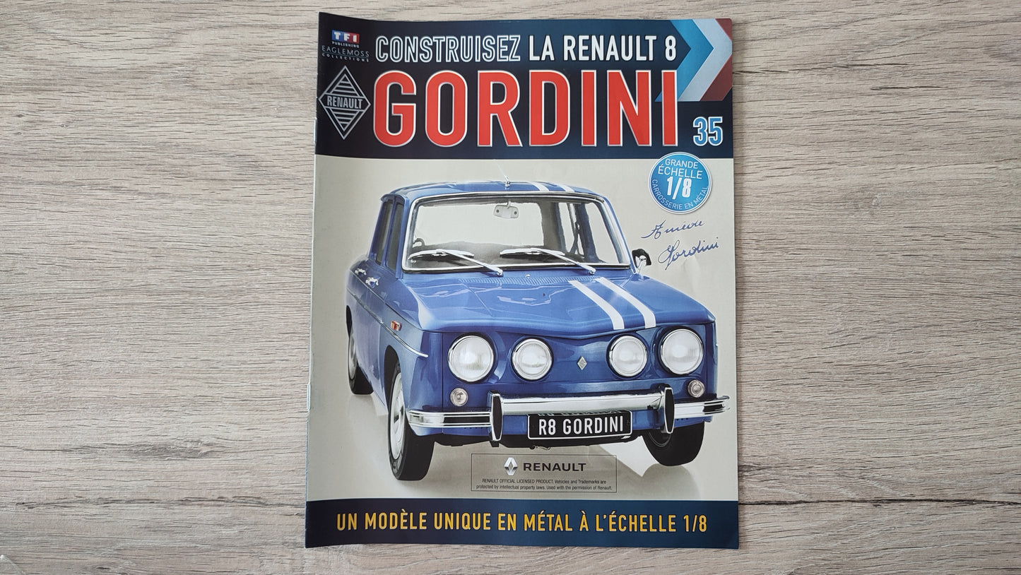 Fascicule + pièces numéro 35 Renault R8 Gordini 1/8 1/8ème Eaglemoss Collections #A67