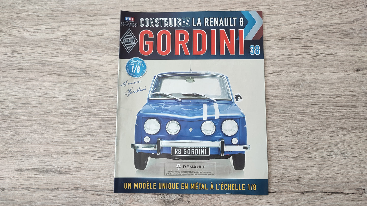 Fascicule + pièces numéro 38 Renault R8 Gordini 1/8 1/8ème Eaglemoss Collections #A67