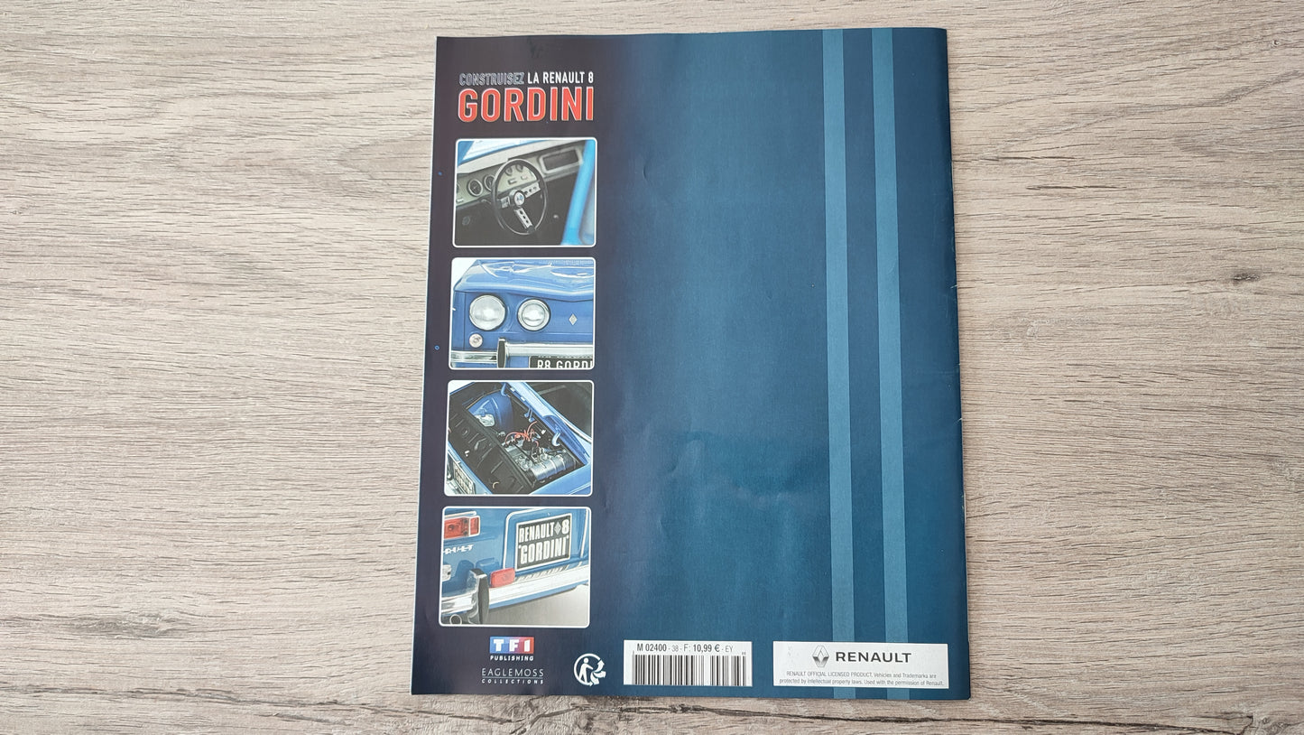 Fascicule + pièces numéro 38 Renault R8 Gordini 1/8 1/8ème Eaglemoss Collections #A67