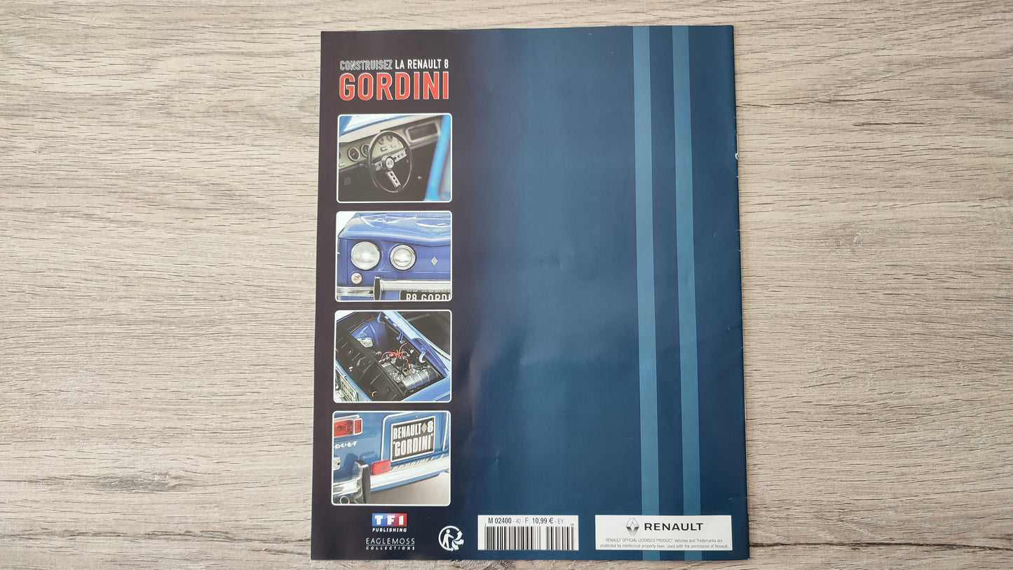 Fascicule + pièces numéro 40 Renault R8 Gordini 1/8 1/8ème Eaglemoss Collections #A67