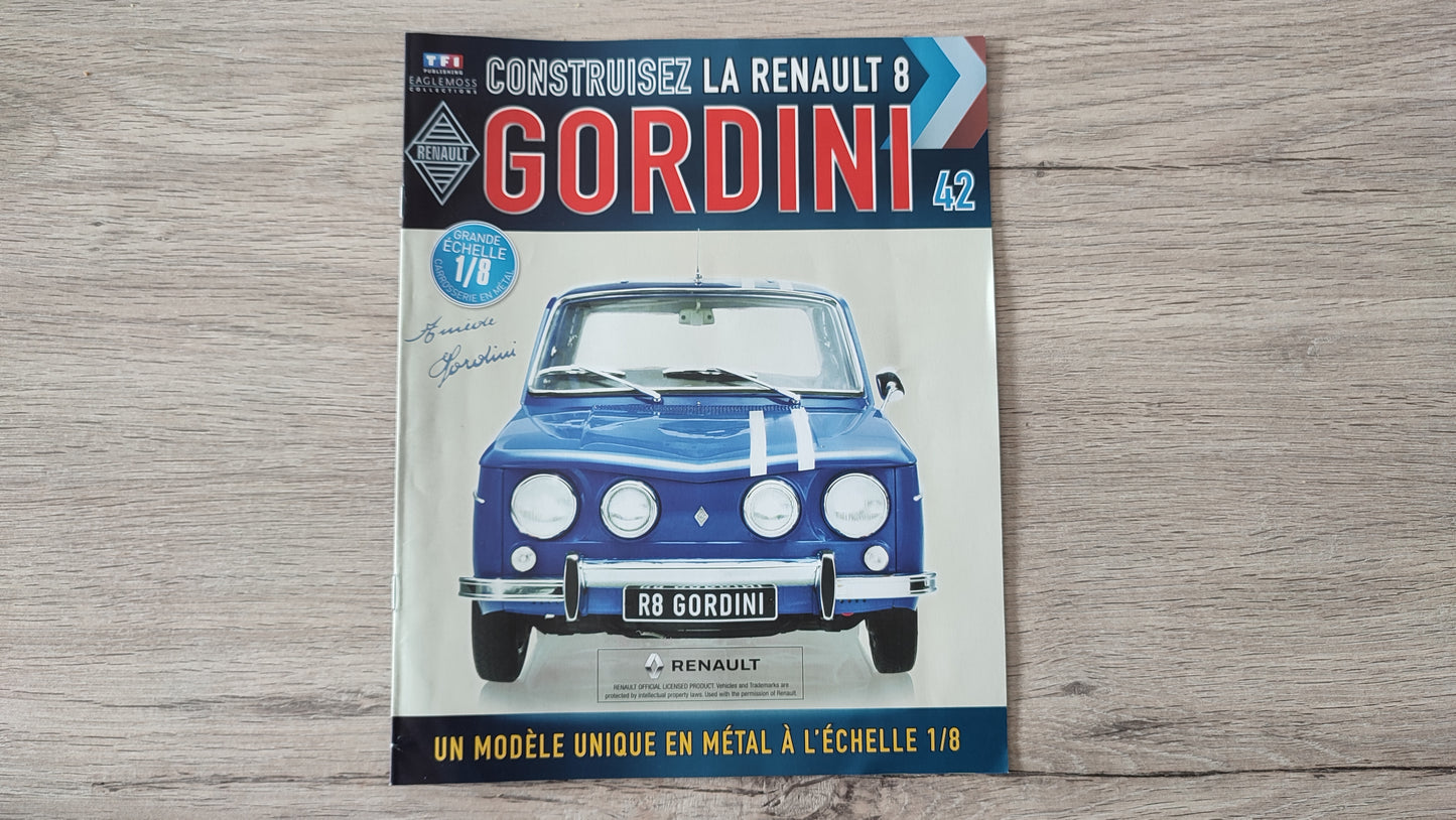 Fascicule + pièces numéro 42 Renault R8 Gordini 1/8 1/8ème Eaglemoss Collections #A67