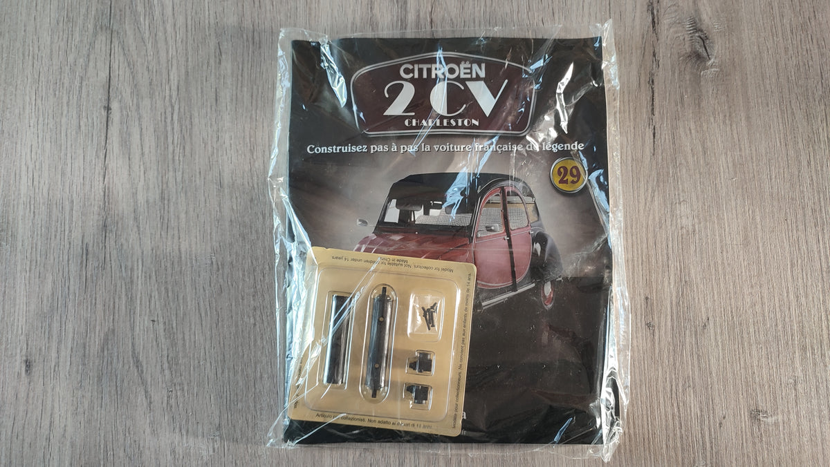 Fascicule avec pièces numéro 29 n°29 Citroën 2CV Charleston 1/8 1/8e 1/8ème Altaya #E74