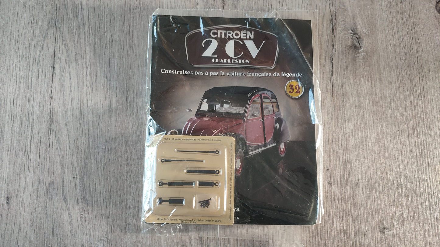 Fascicule avec pièces numéro 32 n°32 Citroën 2CV Charleston 1/8 1/8e 1/8ème Altaya #E74