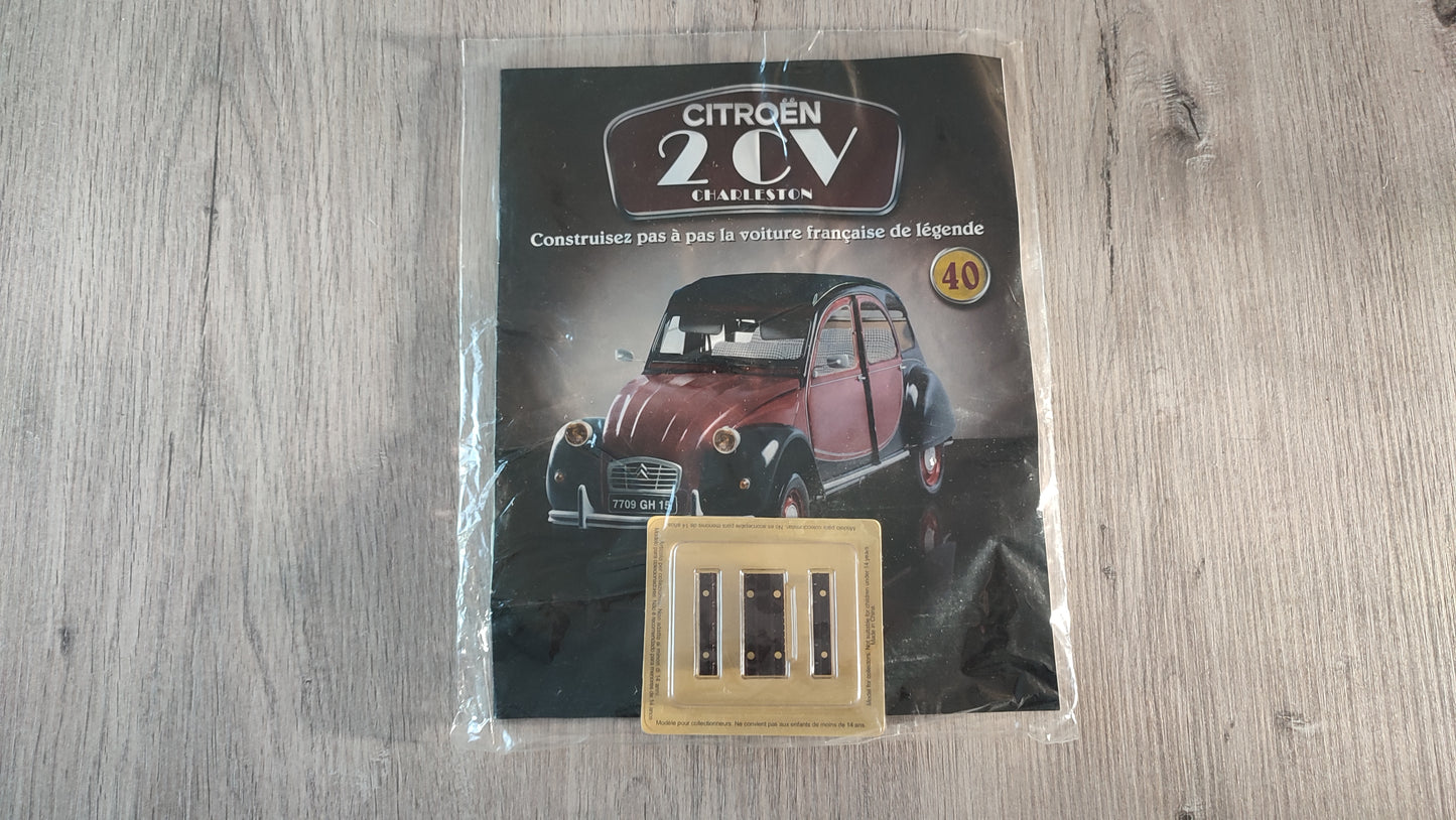 Fascicule avec pièces numéro 40 n°40 Citroën 2CV Charleston 1/8 1/8e 1/8ème Altaya #E74