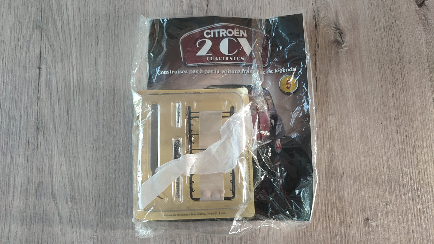 Fascicule avec pièces numéro 5 n°5 Citroën 2CV Charleston 1/8 1/8e 1/8ème Altaya #E74