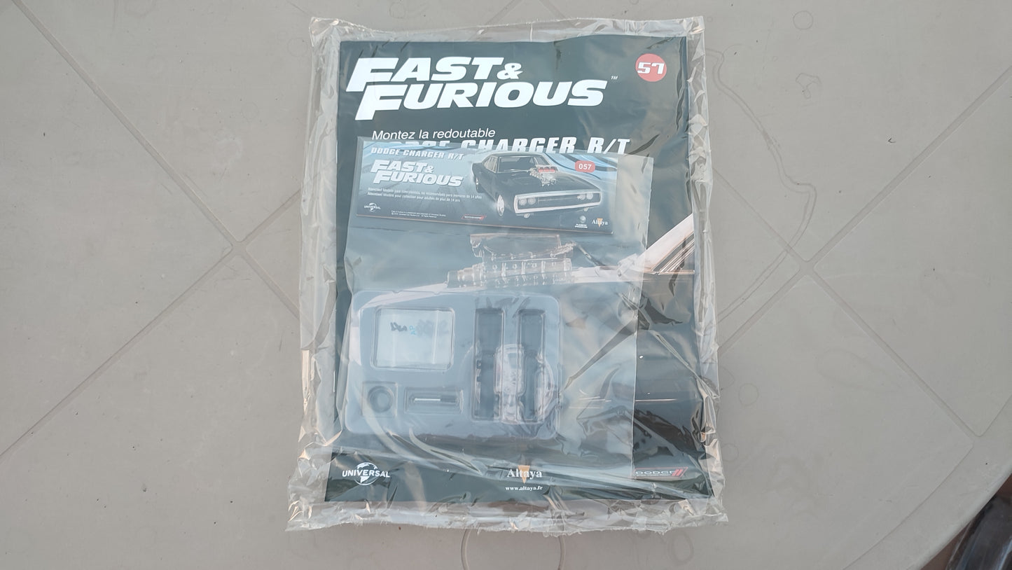Fascicule avec pièces scellé numéro 57 n°57 Dodge Charger R/T Fast & Furious 1/8 1/8e 1/8ème Altaya