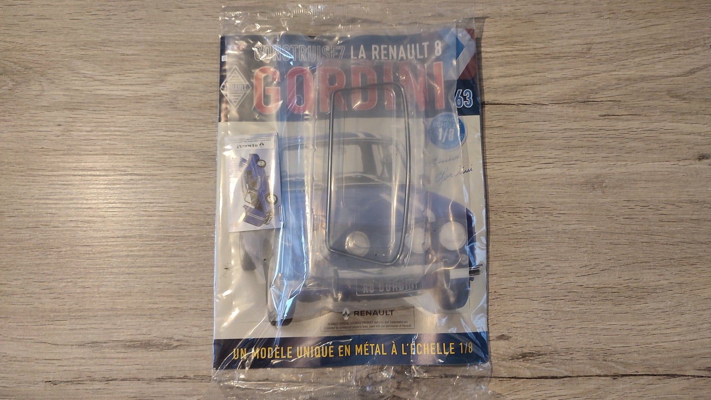 Fascicule complet scellé numéro 63 n°63 Renault R8 Gordini 1/8 1/8ème Eaglemoss Collections #D61