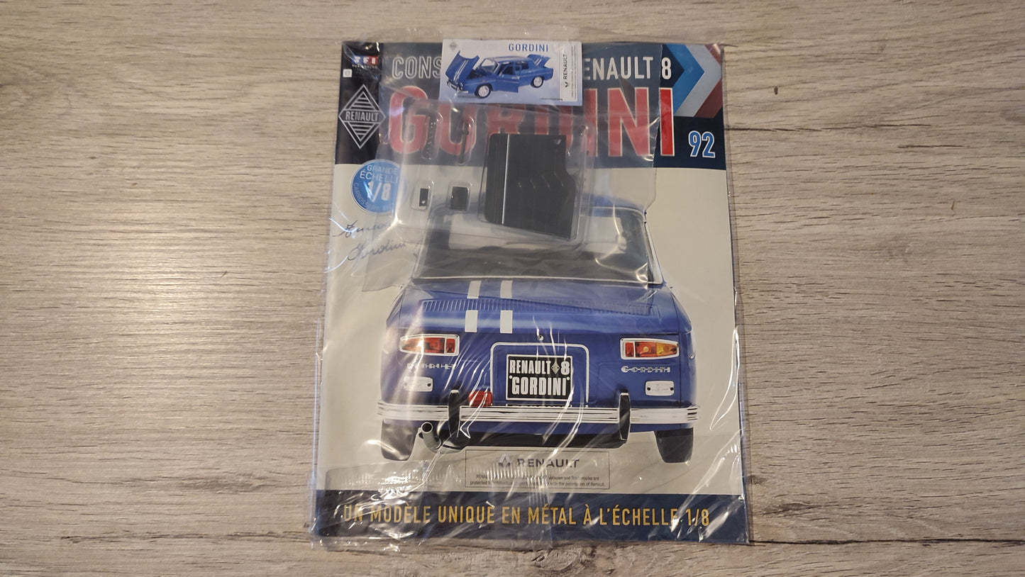 Fascicule complet scellé numéro 92 n°92 Renault R8 Gordini 1/8 1/8ème Eaglemoss Collections #D61