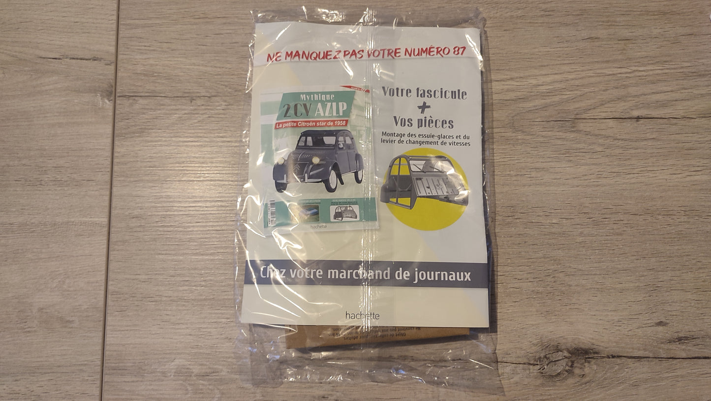 Fascicule n°86 numéro 86 pièce détachée Citroën 2CV AZLP 1/8 1/8ème Hachette Collections #E39