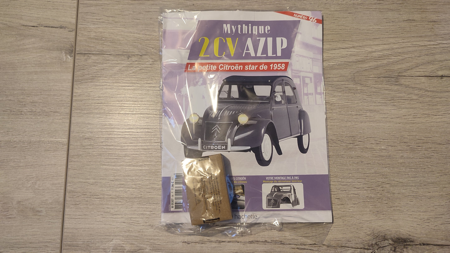 Fascicule n°96 numéro 96 pièce détachée Citroën 2CV AZLP 1/8 1/8ème Hachette Collections #E39