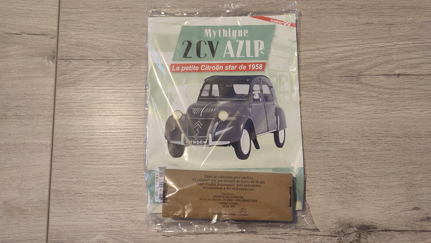 Fascicule n°99 numéro 99 pièce détachée Citroën 2CV AZLP 1/8 1/8ème Hachette Collections #E39