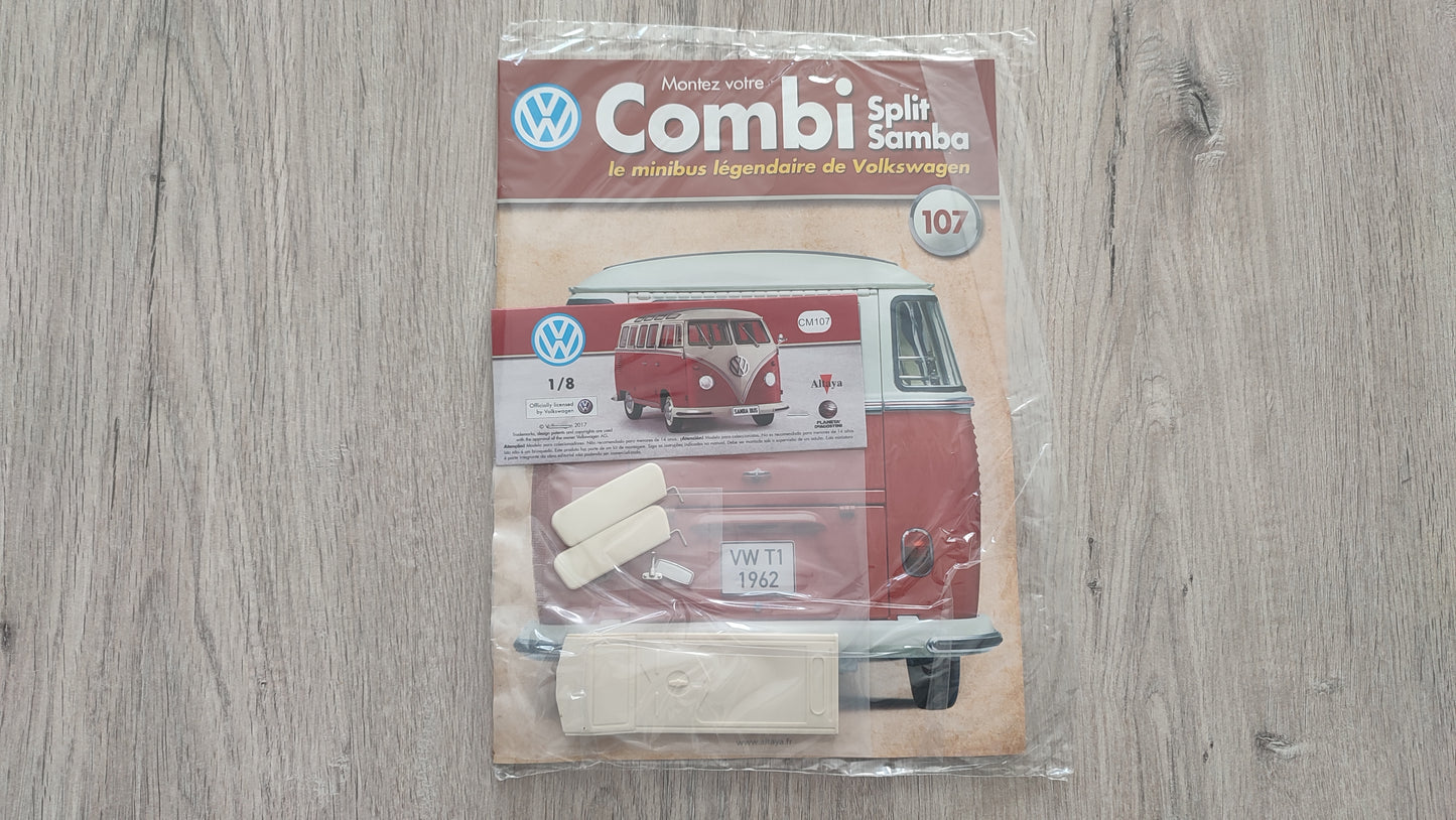 Fascicule numéro 107 n°107 Le combi Volkswagen Split Samba 1/8 1/8ème Altaya #C72