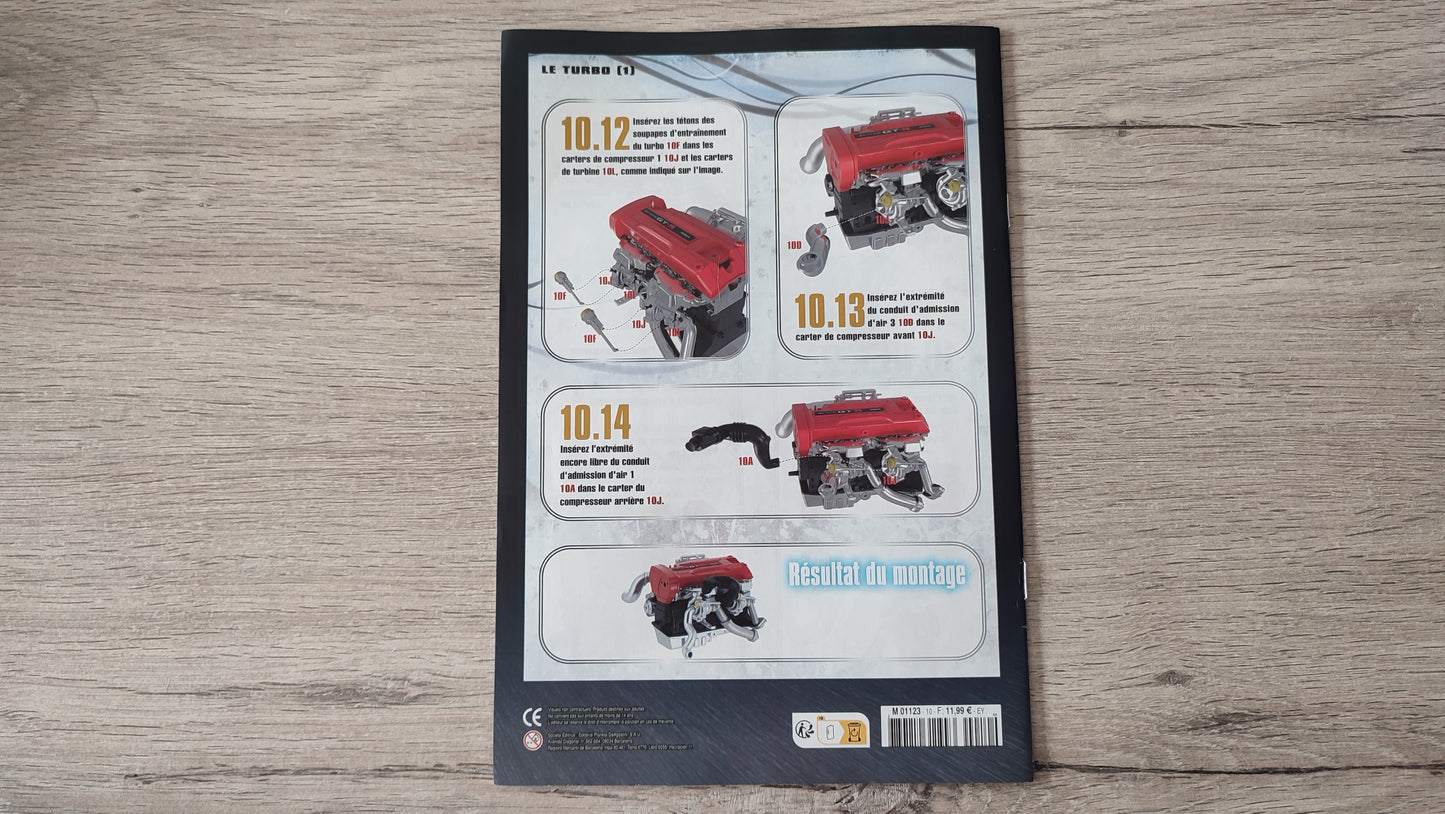 Fascicule numéro 10 n°10 seul sans pièce Nissan Skyline GT-R R34 Fast & Furious de Brian O'Conner 1/8 1/8e 1/8ème Altaya #D82