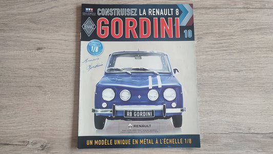 Fascicule numéro 10 n°10 seul sans pièce Renault R8 Gordini 1/8 1/8ème Eaglemoss collections #D08