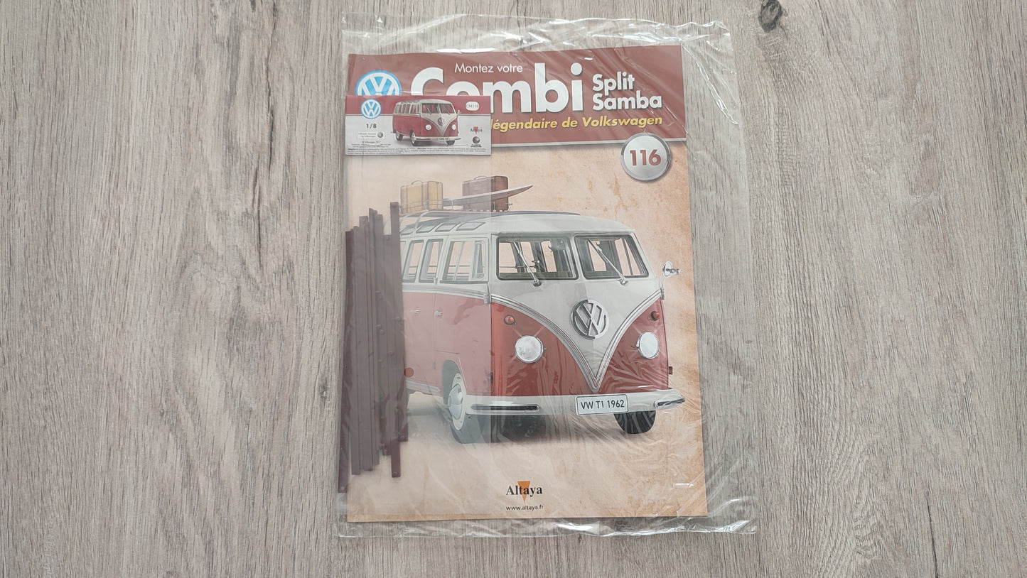 Fascicule numéro 116 n°116 Le combi Volkswagen Split Samba 1/8 1/8ème Altaya #C72