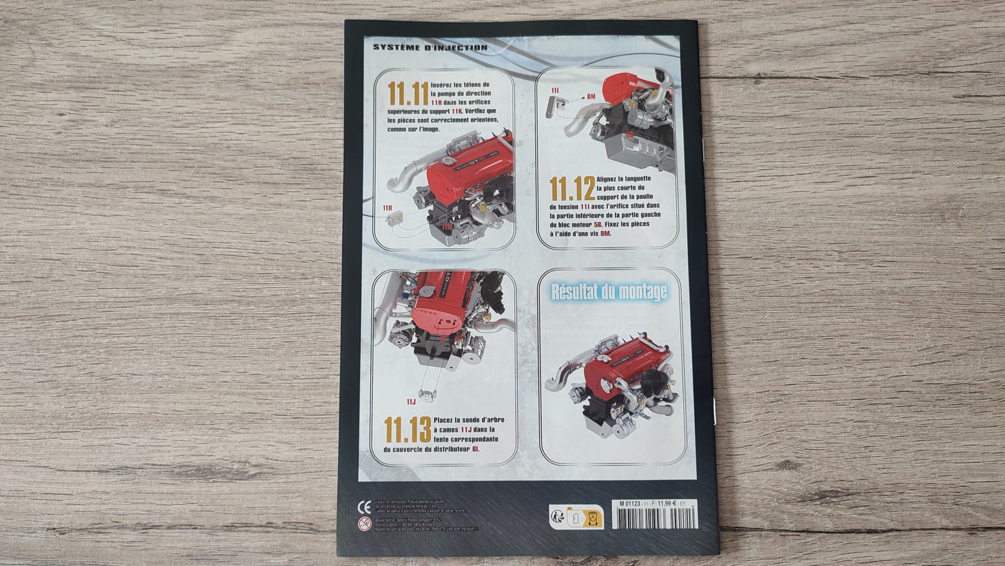 Fascicule numéro 11 n°11 seul sans pièce Nissan Skyline GT-R R34 Fast & Furious de Brian O'Conner 1/8 1/8e 1/8ème Altaya #D82