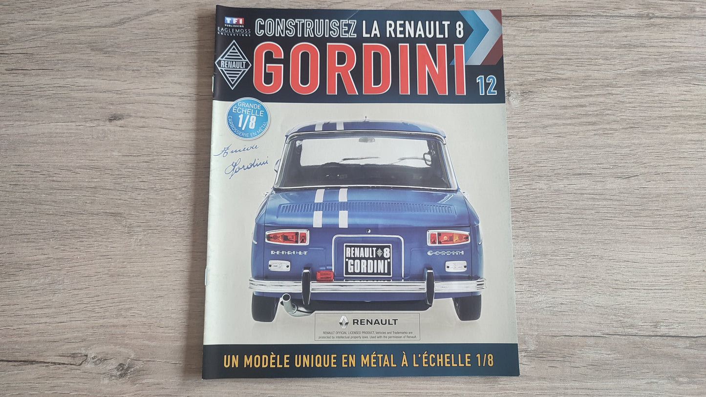 Fascicule numéro 12 n°12 seul sans pièce Renault R8 Gordini 1/8 1/8ème Eaglemoss collections #D08