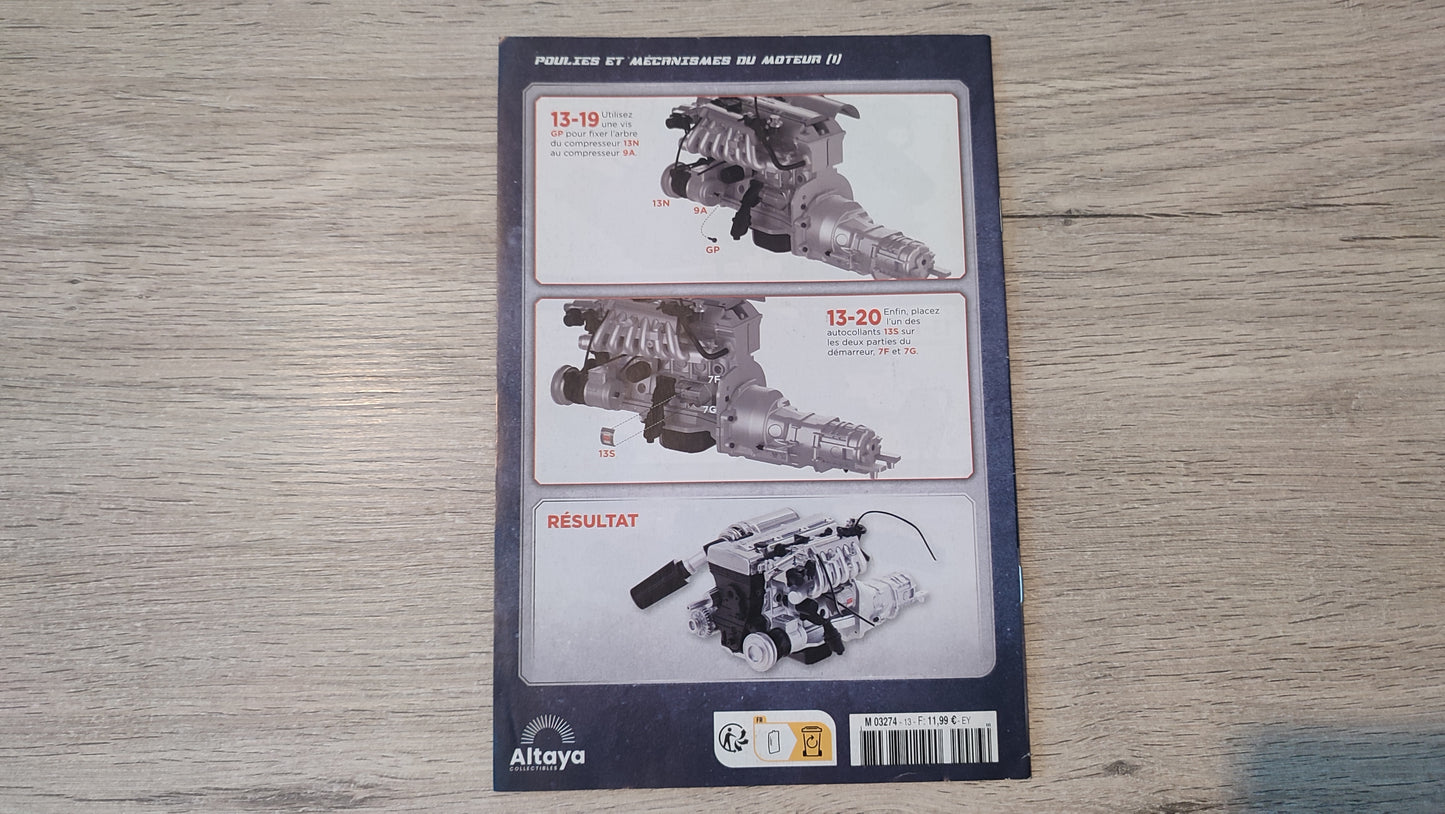 Fascicule numéro 13 n°13 seul sans pièce Toyota Supra MK.IV Fast & Furious 1/8 1/8e 1/8ème Altaya #E50