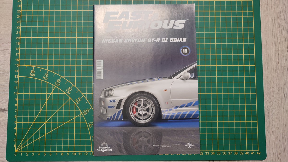 Fascicule numéro 15 n°15 seul sans pièce Nissan Skyline GT-R R34 Fast & Furious de Brian O'Conner 1/8 1/8e 1/8ème Altaya #E78