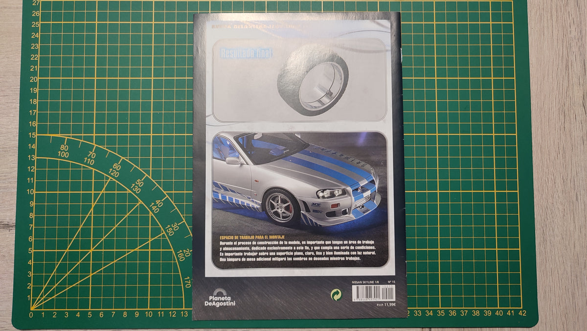Fascicule numéro 15 n°15 seul sans pièce Nissan Skyline GT-R R34 Fast & Furious de Brian O'Conner 1/8 1/8e 1/8ème Altaya #E78