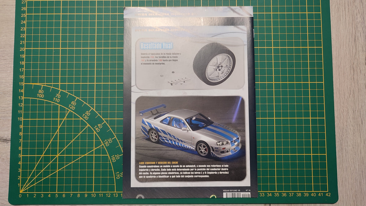 Fascicule numéro 16 n°16 seul sans pièce Nissan Skyline GT-R R34 Fast & Furious de Brian O'Conner 1/8 1/8e 1/8ème Altaya #E78