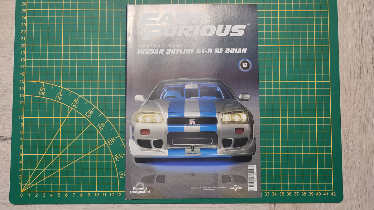 Fascicule numéro 17 n°17 seul sans pièce Nissan Skyline GT-R R34 Fast & Furious de Brian O'Conner 1/8 1/8e 1/8ème Altaya #E78