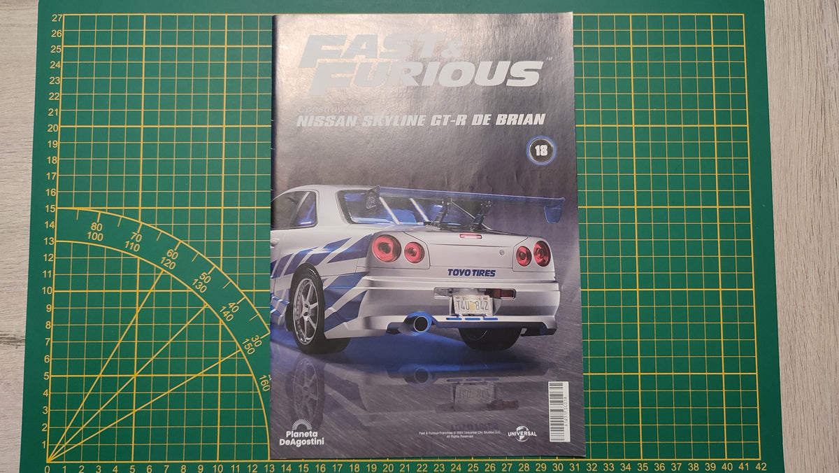 Fascicule numéro 18 n°18 seul sans pièce Nissan Skyline GT-R R34 Fast & Furious de Brian O'Conner 1/8 1/8e 1/8ème Altaya #E78