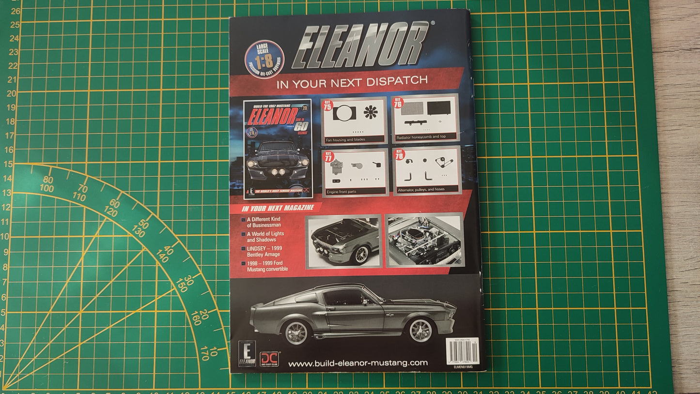 Fascicule numéro 19 n°19 seul sans pièce Ford Mustang 1967 Eleanor 60 secondes chrono 1/8 1/8ème Eaglemoss Collections #D49