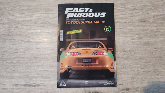 Fascicule numéro 20 n°20 seul sans pièce Toyota Supra MK.IV Fast & Furious 1/8 1/8e 1/8ème Altaya #E50