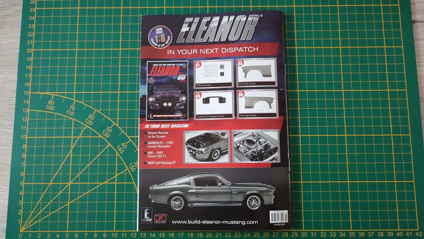 Fascicule numéro 22 n°22 seul sans pièce Ford Mustang 1967 Eleanor 60 secondes chrono 1/8 1/8ème Eaglemoss Collections #D49