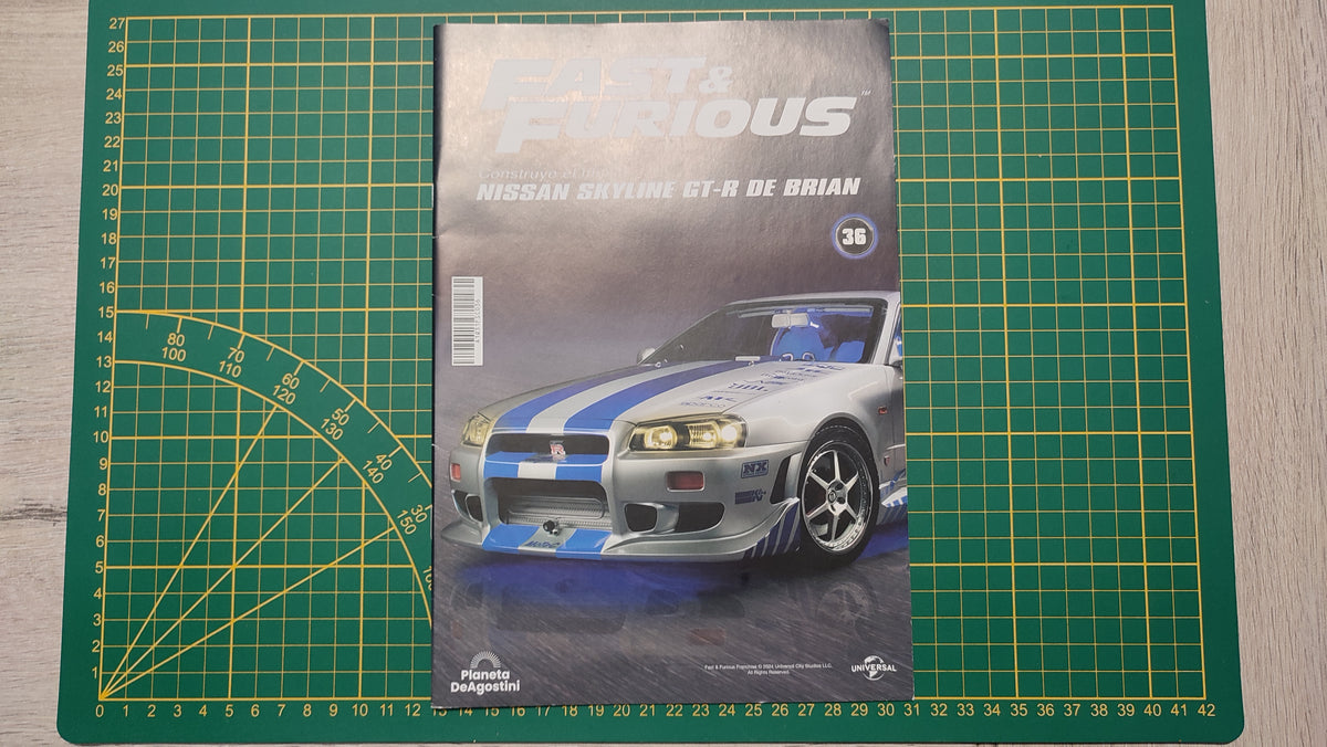 Fascicule numéro 36 n°36 seul sans pièce Nissan Skyline GT-R R34 Fast & Furious de Brian O'Conner 1/8 1/8e 1/8ème Altaya #E78