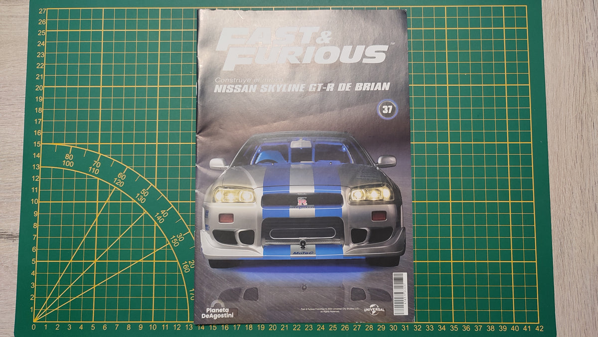 Fascicule numéro 37 n°37 seul sans pièce Nissan Skyline GT-R R34 Fast & Furious de Brian O'Conner 1/8 1/8e 1/8ème Altaya #E78