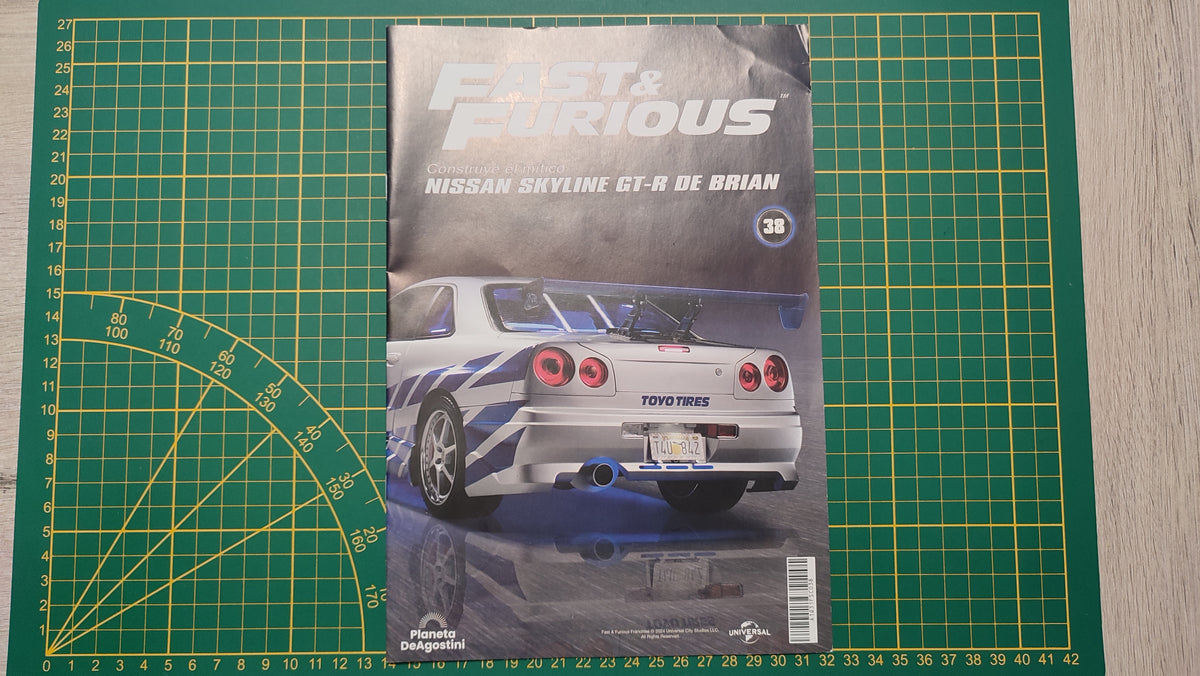 Fascicule numéro 38 n°38 seul sans pièce Nissan Skyline GT-R R34 Fast & Furious de Brian O'Conner 1/8 1/8e 1/8ème Altaya #E78