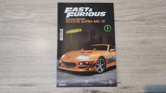 Fascicule numéro 7 n°7 seul sans pièce Toyota Supra MK.IV Fast & Furious 1/8 1/8e 1/8ème Altaya #E50