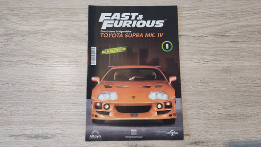 Fascicule numéro 9 n°9 seul sans pièce Toyota Supra MK.IV Fast & Furious 1/8 1/8e 1/8ème Altaya #E50
