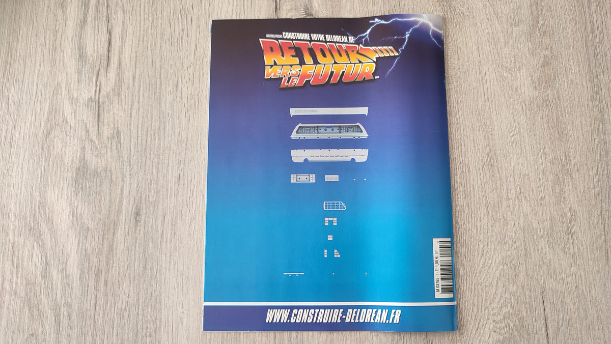 Fascicule sans pièce n°1 pièce détachée DeLorean Retour vers le Futur Eaglemoss 1/8 #E76