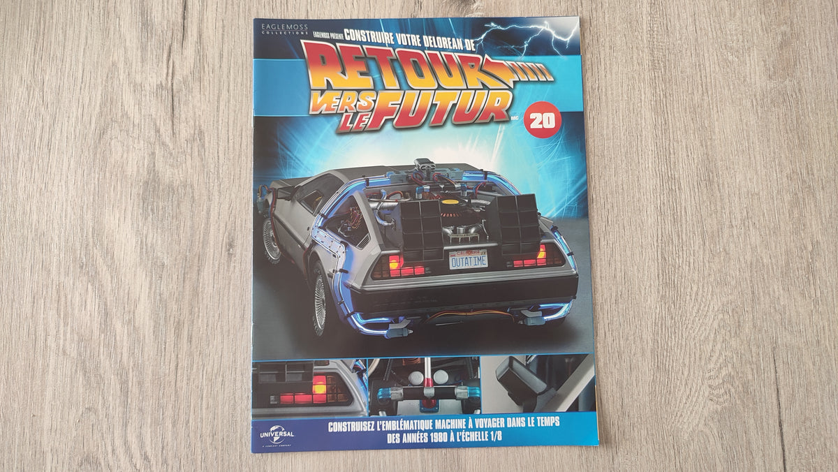 Fascicule sans pièce n°20 pièce détachée DeLorean Retour vers le Futur Eaglemoss 1/8 #E76