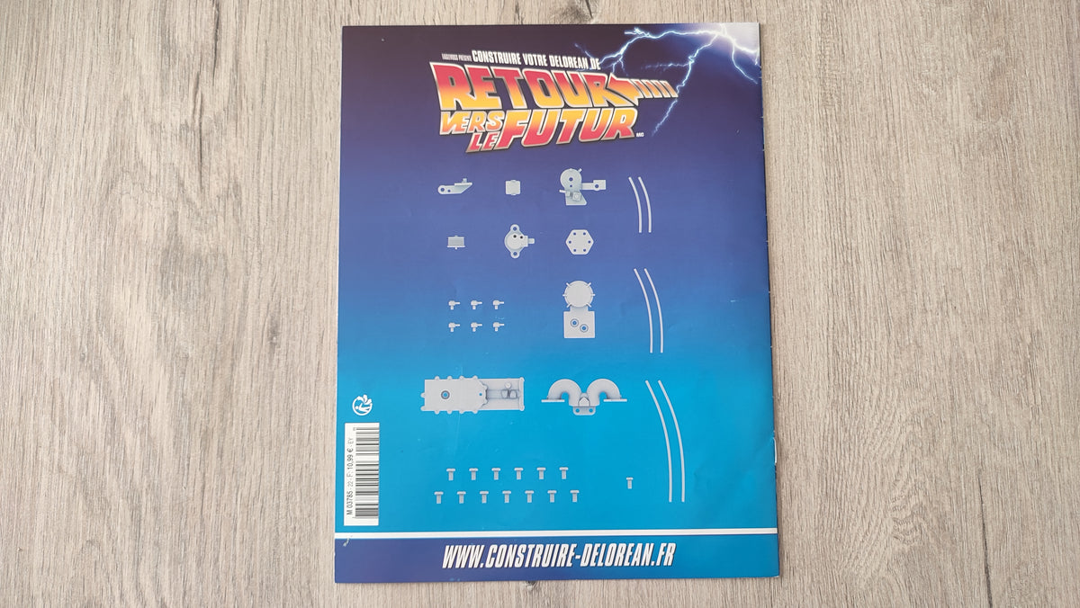 Fascicule sans pièce n°22 pièce détachée DeLorean Retour vers le Futur Eaglemoss 1/8 #E76