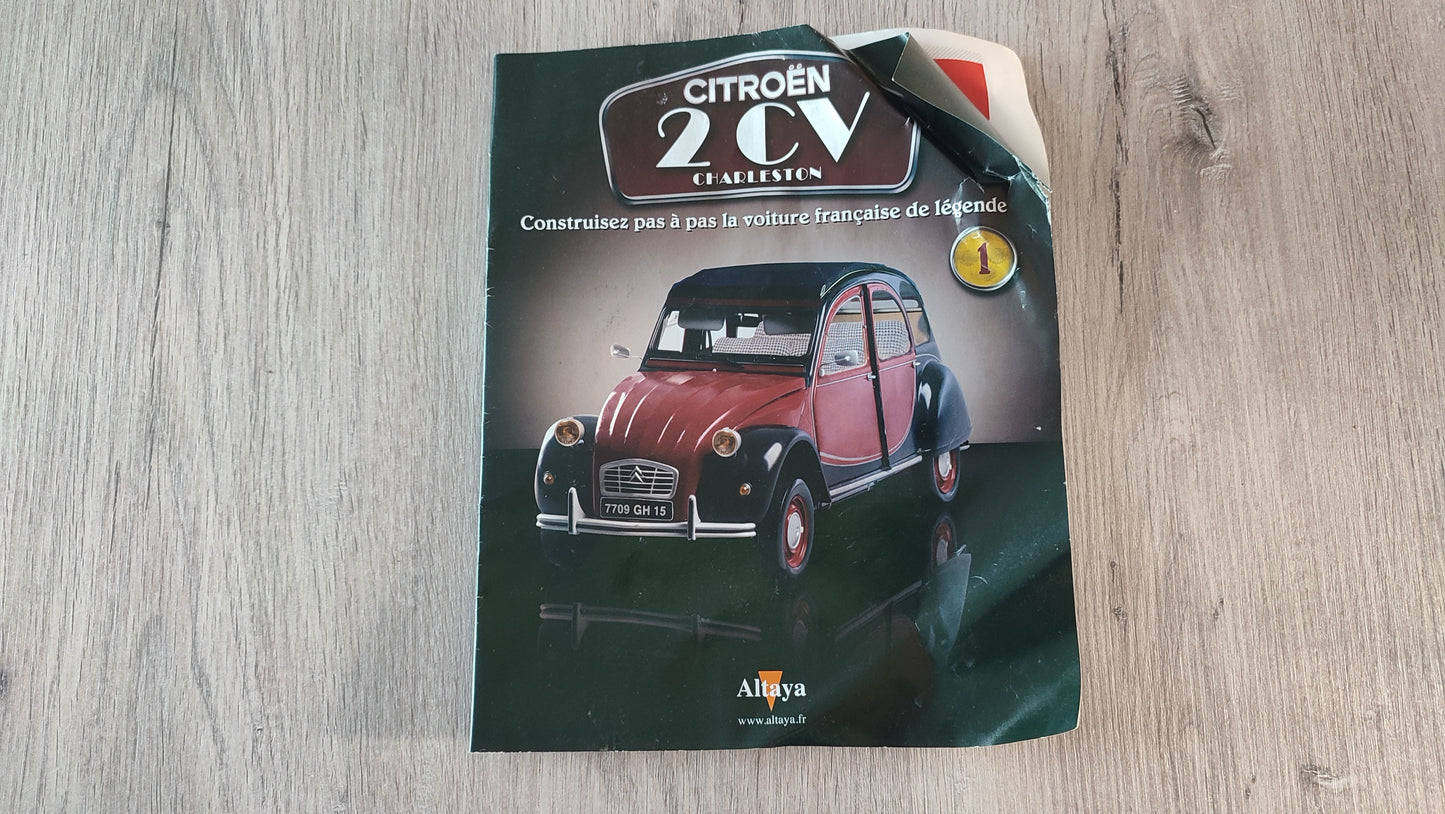 Fascicule sans pièce numéro 1 n°1 Citroën 2CV Charleston 1/8 1/8e 1/8ème Altaya #E74