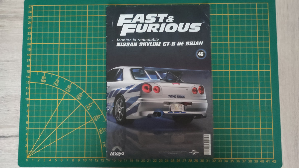 Fascicule sans pièce numéro 46 n° 46 Nissan Skyline GT-R R34 Fast & Furious de Brian O'Conner 1/8 1/8e 1/8ème Altaya #E78