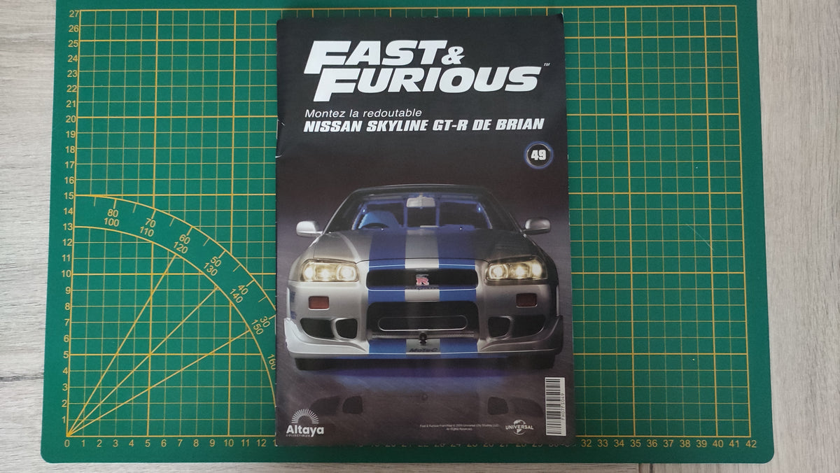 Fascicule sans pièce numéro 49 n° 49 Nissan Skyline GT-R R34 Fast & Furious de Brian O'Conner 1/8 1/8e 1/8ème Altaya #E78