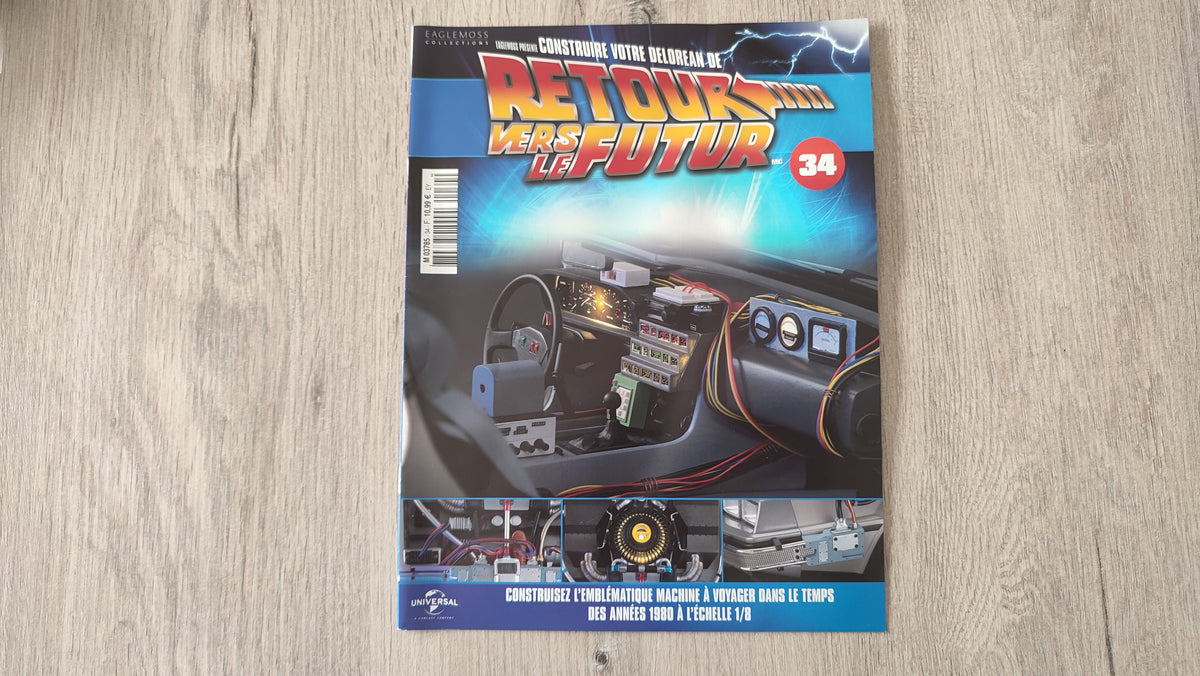 Fascicule sans pièces n°34 pièce détachée DeLorean Retour vers le Futur Eaglemoss 1/8 #E76