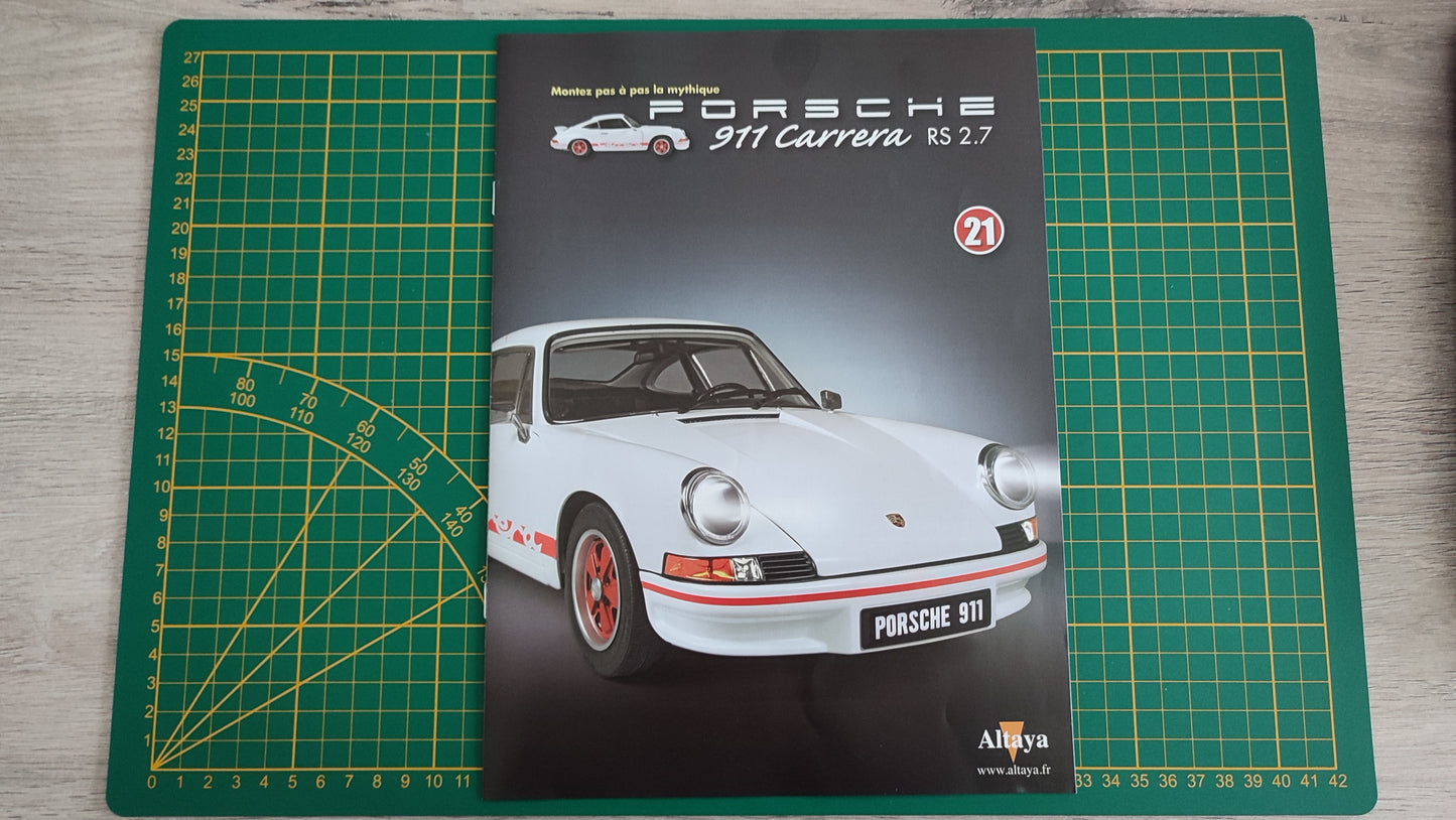 Fascicule seul sans pièce n°21 pièce détachée Porsche 911 Carrera RS 2.7 1/8 1/8ème Altaya #B37