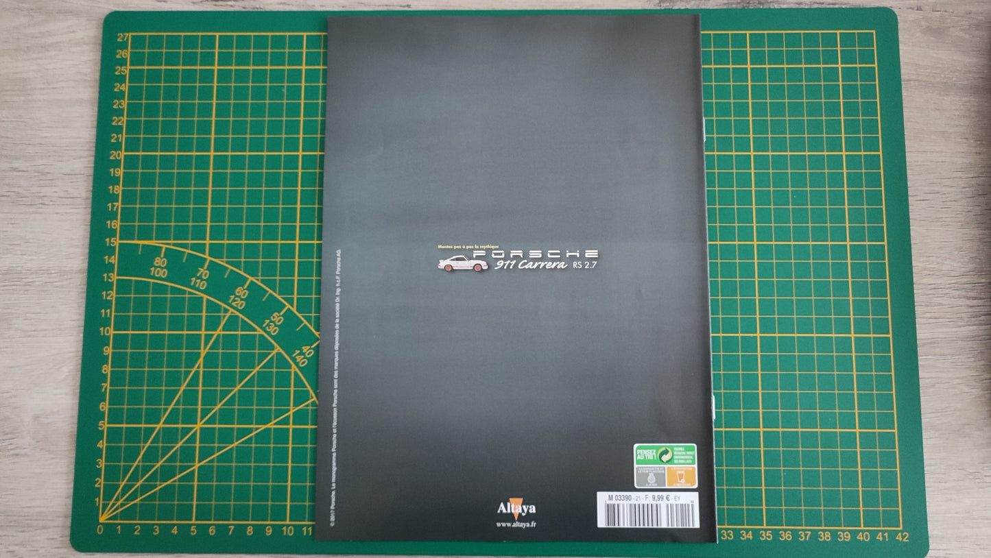 Fascicule seul sans pièce n°21 pièce détachée Porsche 911 Carrera RS 2.7 1/8 1/8ème Altaya #B37